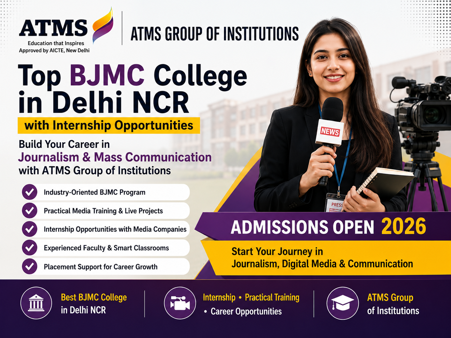 best BJMC college in Delhi NCR
